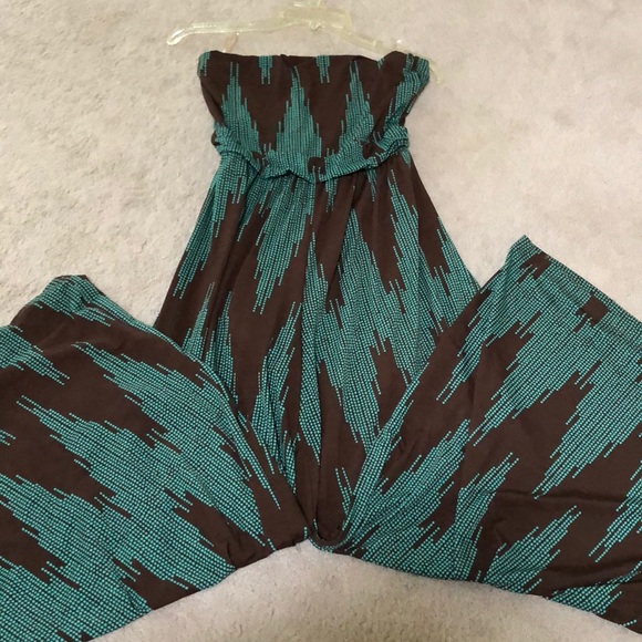 Peach Love California Pants - EUC wise legged strapless pantsuit